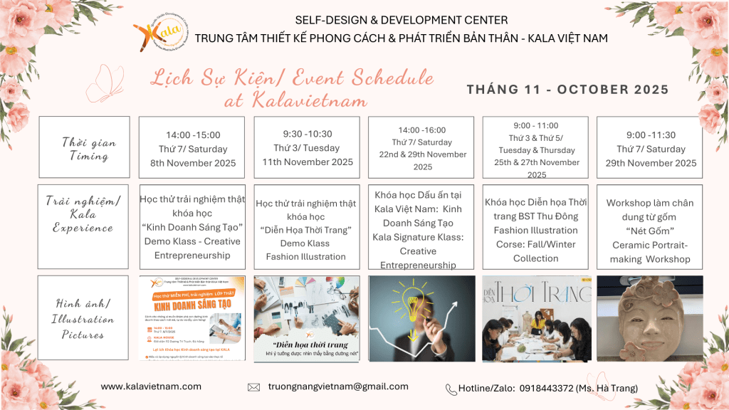 🌸Hẹn bạn nở hoa tại Kala vào tháng 11 – Tháng của sáng tạo và trải nghiệm!&nbsp;🌿
