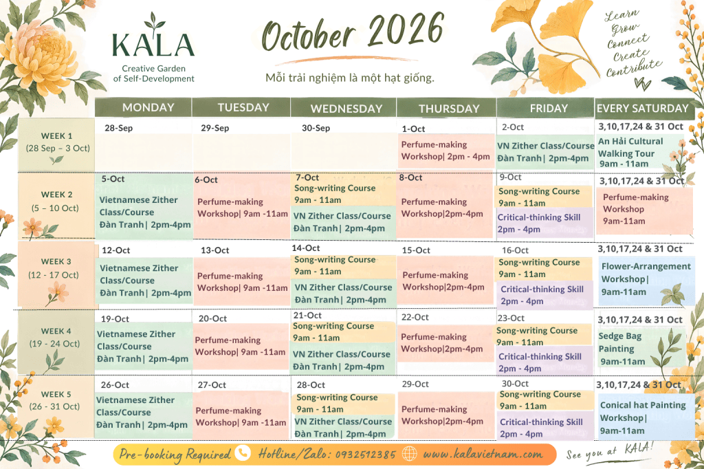 October at KALA| Tháng 10 ở KALA&nbsp;🍂